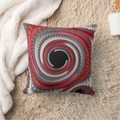 抽象芸術赤と黒のグラデーション緩和曲線フラクタル クッション (ブランケット)