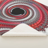 抽象芸術赤と黒のグラデーション緩和曲線フラクタル シェルパブランケット (3/4)