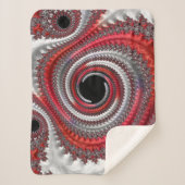 抽象芸術赤と黒のグラデーション緩和曲線フラクタル シェルパブランケット (正面)