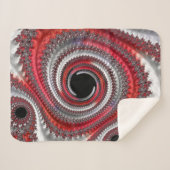 抽象芸術赤と黒のグラデーション緩和曲線フラクタル シェルパブランケット (正面(横))