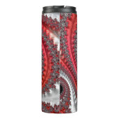 抽象芸術赤と黒のグラデーション緩和曲線フラクタル タンブラー (裏面)