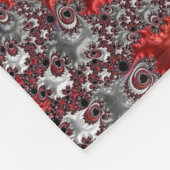 抽象芸術赤と黒のグラデーション緩和曲線フラクタル フリースブランケット (角)