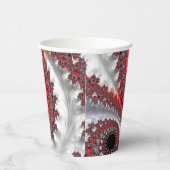抽象芸術赤と黒のグラデーション緩和曲線フラクタル 紙コップ (右)