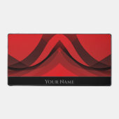 抽象芸術赤と黒の流暢な形状とグラデーション デスクマット (正面)