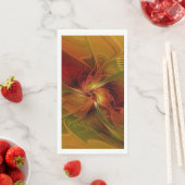 抽象芸術赤オレンジ色の茶色の緑のフラクタルアートフラワー (インサイチュ)