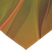 抽象芸術赤オレンジ色の茶色の緑のフラクタルアートフラワー テーブルクロス (アングル)