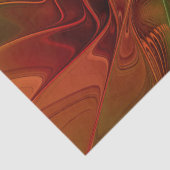 抽象芸術赤オレンジ色の茶色の緑のフラクタルアートフラワー 薄葉紙 (詳細)