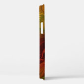 抽象芸術赤オレンジ色の茶色の緑のフラクタルアートフラワー Case-Mate iPhoneケース (裏面 / 右)