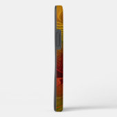 抽象芸術赤オレンジ色の茶色の緑のフラクタルアートフラワー Case-Mate iPhoneケース (裏面 / 右)