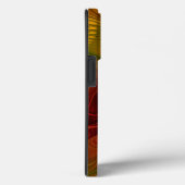 抽象芸術赤オレンジ色の茶色の緑のフラクタルアートフラワー Case-Mate iPhoneケース (裏面 / 右)