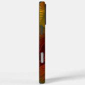 抽象芸術赤オレンジ色の茶色の緑のフラクタルアートフラワー Case-Mate iPhoneケース (裏面 / 右)