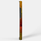 抽象芸術赤オレンジ色の茶色の緑のフラクタルアートフラワー SAMSUNG GALAXYケース (右側面)