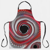 抽象芸術赤グラデーション緩和曲線フラクタル エプロン (正面)