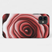 抽象芸術赤フローラエレガント モダン Case-Mate iPhoneケース (裏面(横))