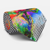 抽象芸術赤フローラ水彩 ネクタイ (ロール)