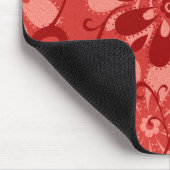 抽象芸術赤フローラ マウスパッド (コーナー)