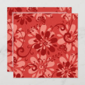 抽象芸術赤フローラ 招待状 (正面/裏面)