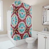 抽象芸術赤ブルーイエローシャワーカーテン シャワーカーテン (インサイチュ)