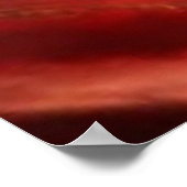 抽象芸術赤モダンティール（緑がかった色）金ゴールドチェス盤姿 ポスター (角)