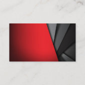 抽象芸術赤及び暗色炭素繊維パネル 名刺 (裏面)