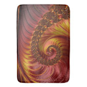 抽象芸術赤炎フラクタル バスマット (正面縦)