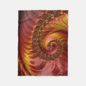 抽象芸術赤炎フラクタル フリースブランケット (正面)