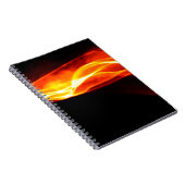 抽象芸術赤煙黒地に火を付ける。Wav ノートブック (右側)