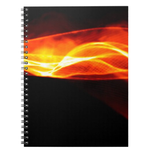 抽象芸術赤煙黒地に火を付ける。Wav ノートブック (正面)