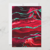 抽象芸術赤瑪瑙の水彩確認 招待状 (裏面)