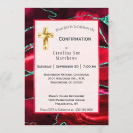 抽象芸術赤瑪瑙の水彩確認 招待状