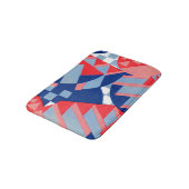 抽象芸術赤白と青のプリント バスマット (アングル)