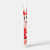 抽象芸術赤白と黒の絵を描（ばちゃばちゃ）跳ねる Case-Mate iPhoneケース (裏面 / 左)