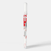 抽象芸術赤白と黒の絵を描（ばちゃばちゃ）跳ねる Case-Mate iPhoneケース (裏面 / 右)