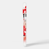 抽象芸術赤白と黒の絵を描（ばちゃばちゃ）跳ねる Case-Mate iPhoneケース (裏面 / 左)