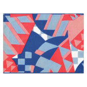 抽象芸術赤白青プリント1号 テーブルクロス (正面(横))