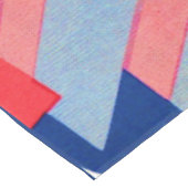 抽象芸術赤白青プリント1号 テーブルクロス (アングル)