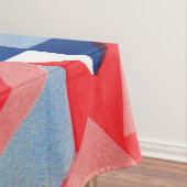 抽象芸術赤白青プリント1号 テーブルクロス (インサイチュ)