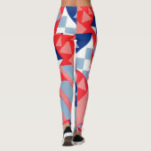 抽象芸術赤白青プリント1号 レギンス (裏面)