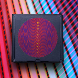 抽象芸術赤紫パタ鮮やかーンモダンカスタム ラウンドシール