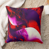 抽象芸術赤紫色フラクタルファンタジー クッション (ブランケット)