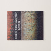 抽象芸術赤褐色の錆 ジグソーパズル (横)