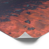 抽象芸術赤褐色の錆 ポスター (角)