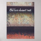 抽象芸術赤褐色の錆 ポスター (正面)