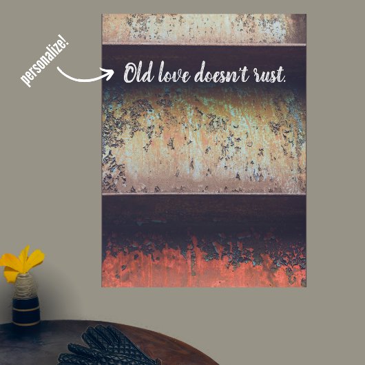 抽象芸術赤褐色の錆 ポスター