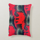 抽象芸術赤象スケッチ、非常に素朴な効果 アクセントクッション (裏面(縦))