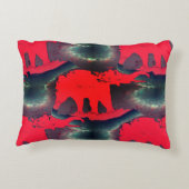 抽象芸術赤象スケッチ、非常に素朴な効果 アクセントクッション (裏面)
