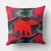 抽象芸術赤象スケッチ、非常に素朴な効果 クッション (裏面)