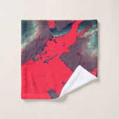 抽象芸術赤象スケッチ、非常に素朴な効果 バスタオルセット (ウォッシュタオル)