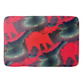 抽象芸術赤象スケッチ、非常に素朴な効果 バスマット (正面)