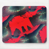 抽象芸術赤象スケッチ、非常に素朴な効果 マウスパッド (正面)